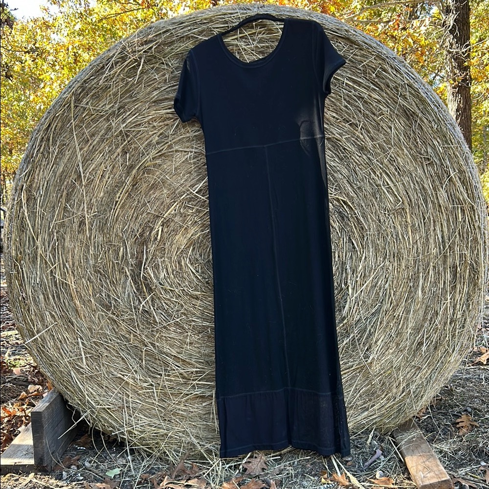 Black sheer bottom maxi dress